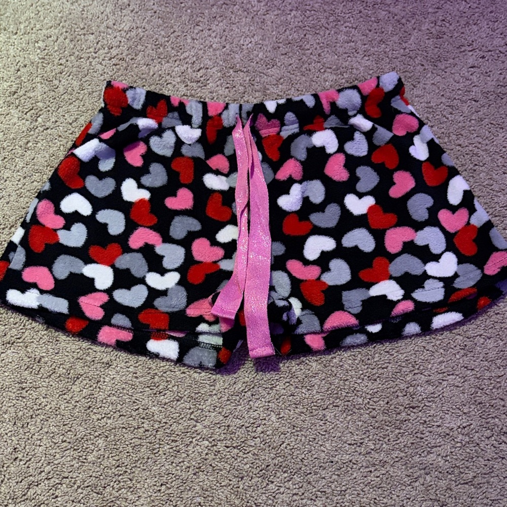 Women's Heart Print Pajama Shorts